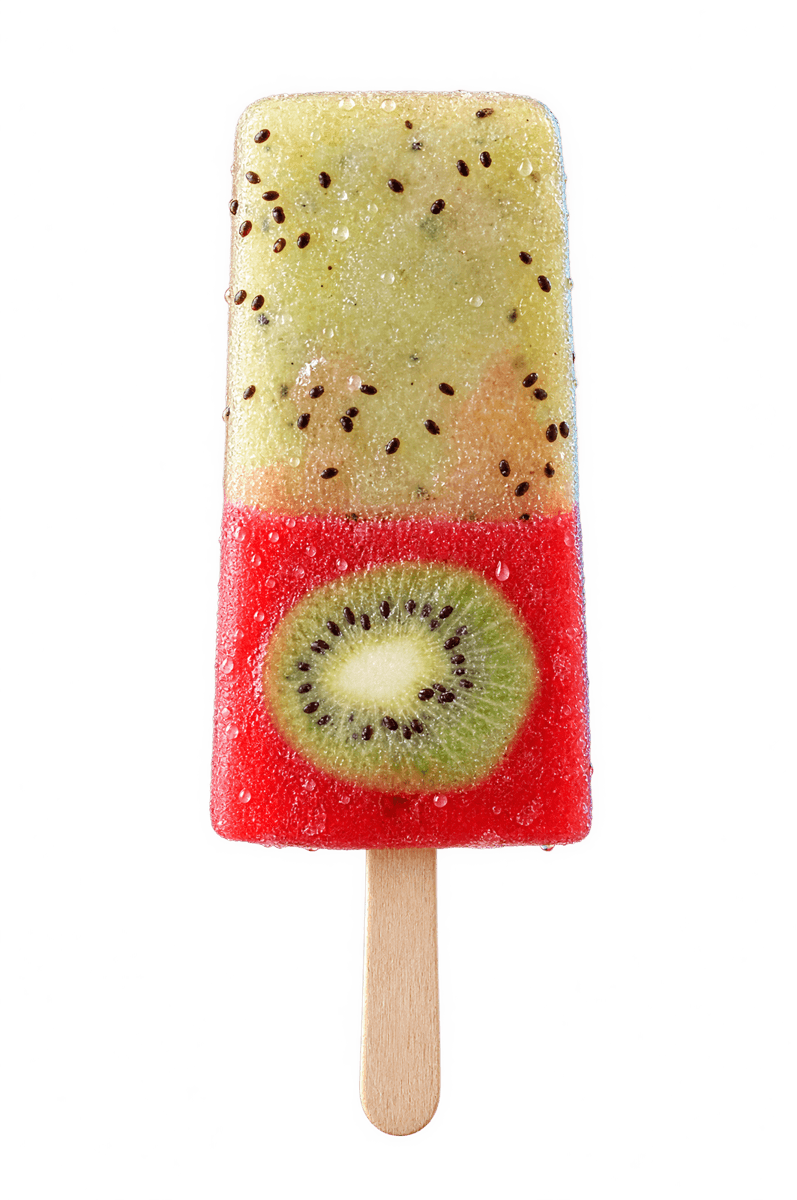 Kiwi Strawberry popsicle
